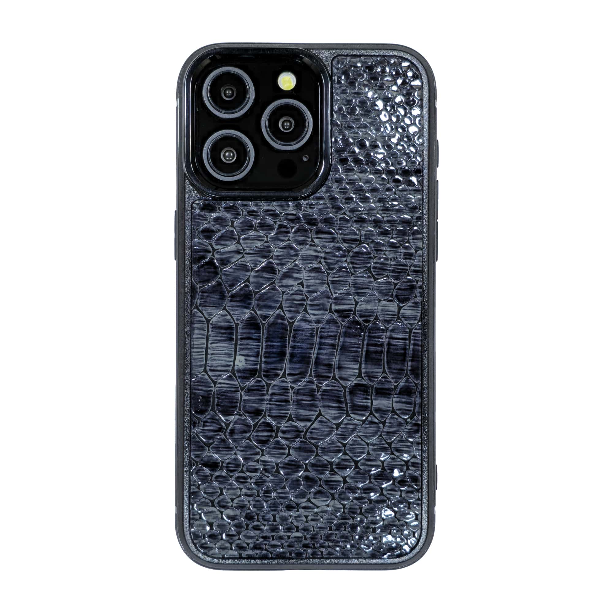 iPhone-16-Pro-Max-phone-case-code-PL13 قاب چرمی آیفون 16 پرو مکس چرم طبیعی رنگ طوسی چرم پیری کد PL13