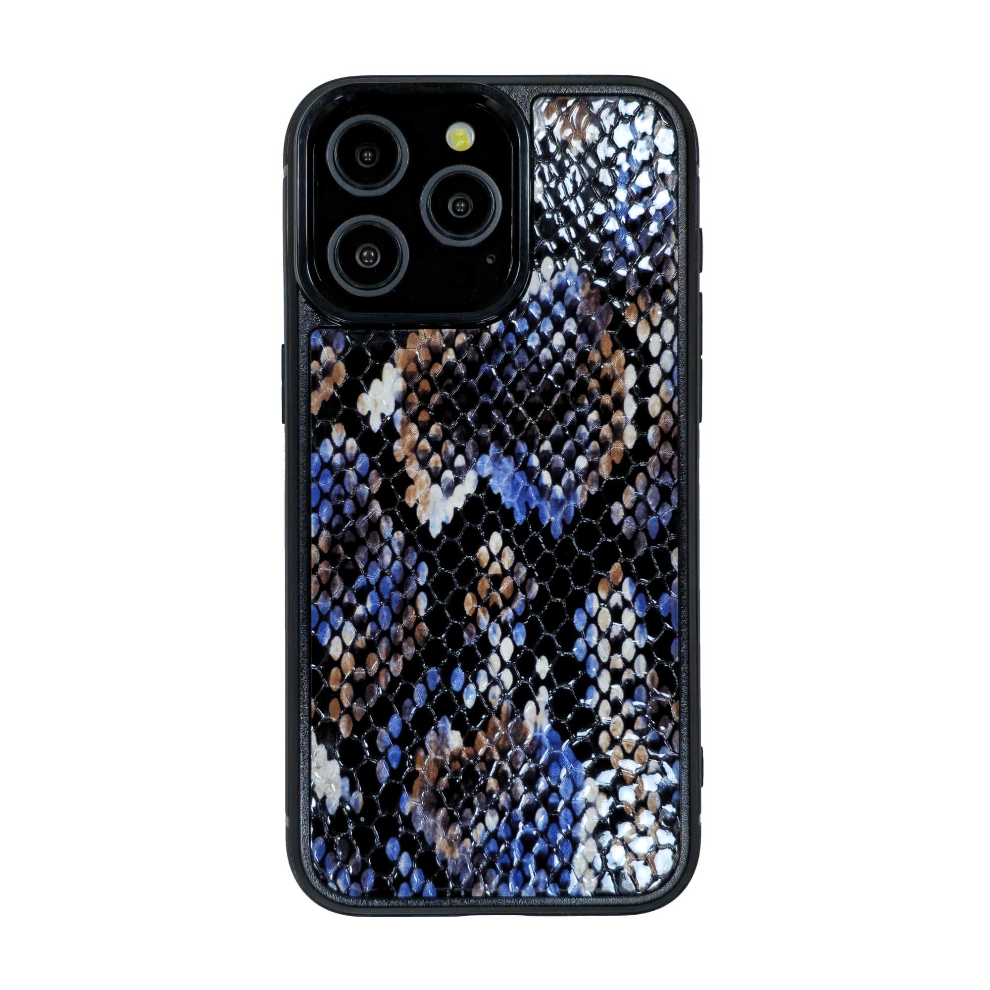 iPhone-16-Pro-Max-phone-case-code-PL27 قاب چرمی آیفون 16 پرو مکس چرم طبیعی رنگ آبی مشکی سفید چرم پیری کد PL27