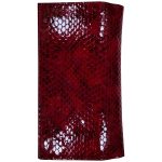 کیف پول کتی چرمی رنگ قرمز چرم طبیعی چرم پیری کد PL09