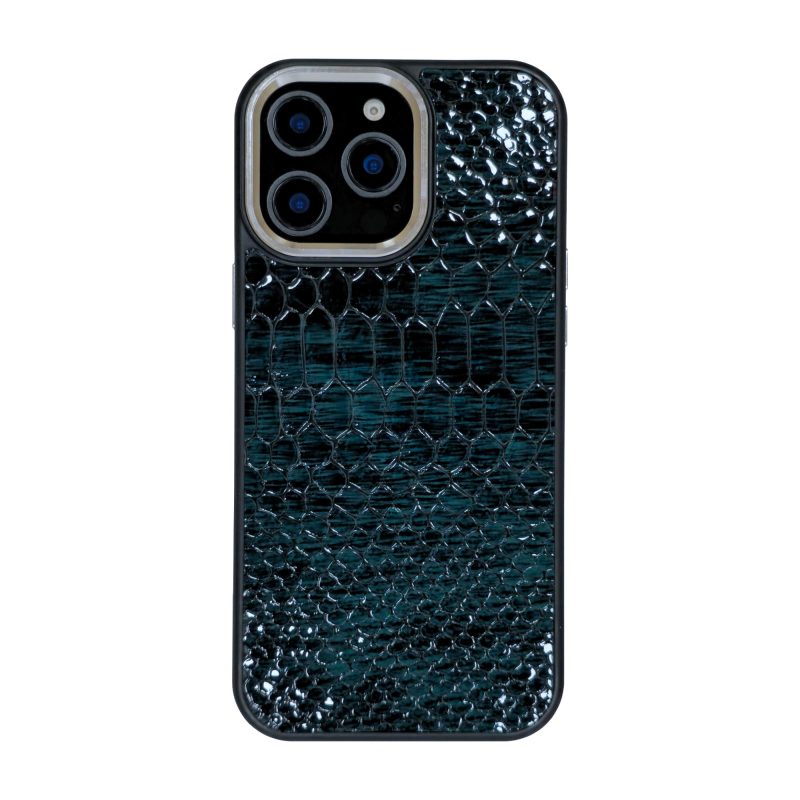 قاب گوشی آیفون 16 پرو مکس دور دوربین رینگ فلزی کد چرم PL14 برند صنایع چرم پیری