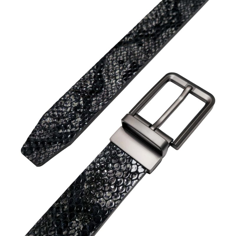 کمربند مردانه دو رو سگک چرخشی مدل Nyx کد چرم PL05 محصول صنایع چرم پیری