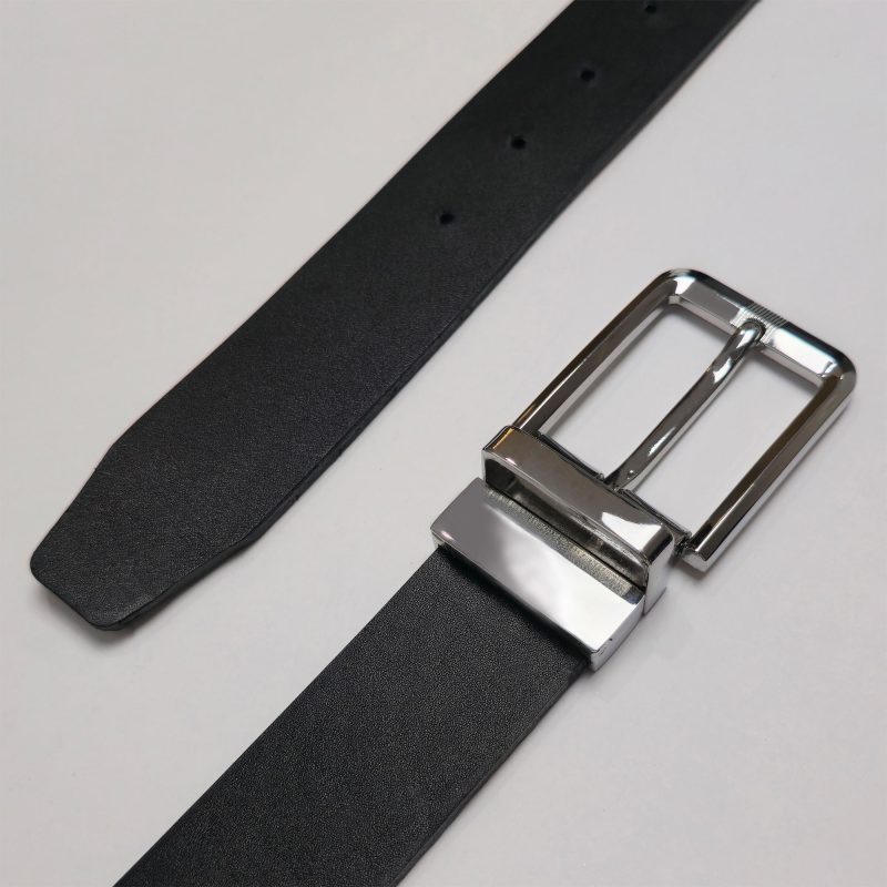 کمربند مردانه دو رو سگک چرخشی مدل Elan کد چرم PL05 محصول صنایع چرم پیری 7