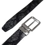 کمربند مردانه دو رو سگک چرخشی مدل Elan کد چرم PL05 محصول صنایع چرم پیری