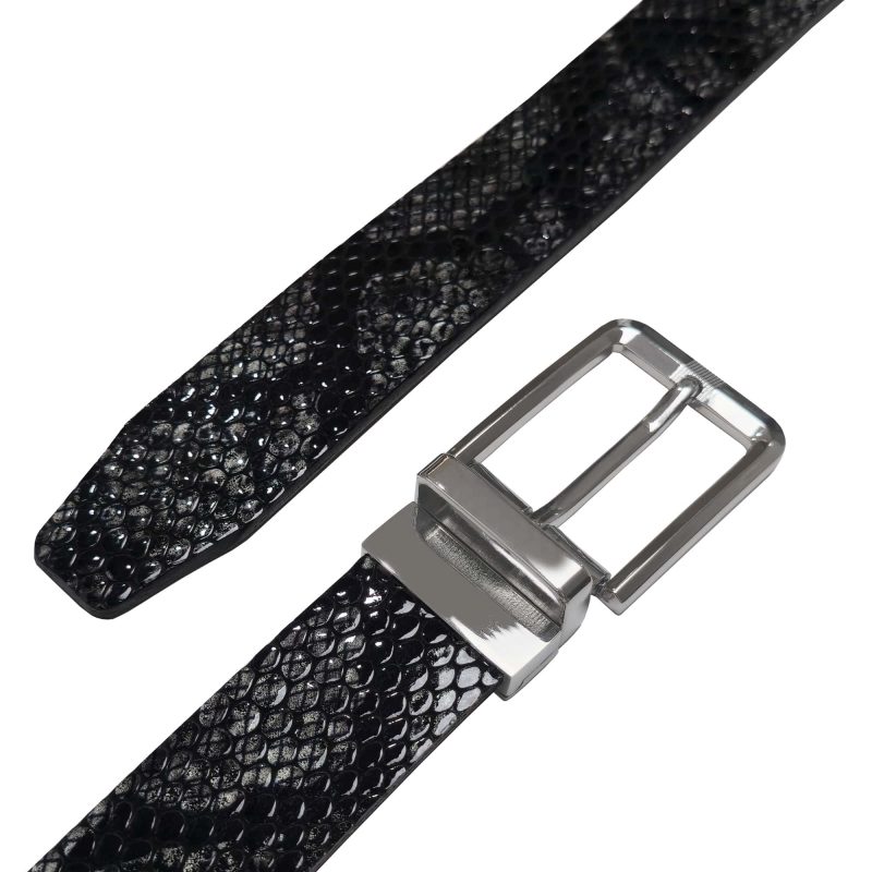 کمربند مردانه دو رو سگک چرخشی مدل Elan کد چرم PL05 محصول صنایع چرم پیری