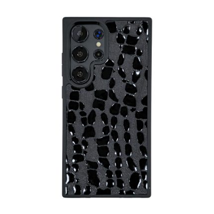 قاب چرمی سامسونگ Galaxy S25 Ultra چرم طبیعی رنگ مشکی چرم پیری کد PL34