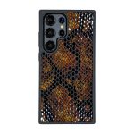 قاب چرمی سامسونگ Galaxy S26 Ultra مگ سیف چرم طبیعی رنگ قهوه ای مشکی چرم پیری کد PL04