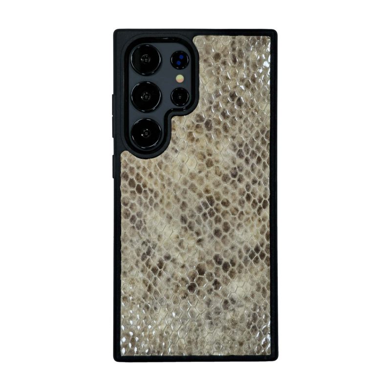 قاب چرمی سامسونگ Galaxy S26 Ultra مگ سیف چرم طبیعی رنگ کرم چرم پیری کد PL10