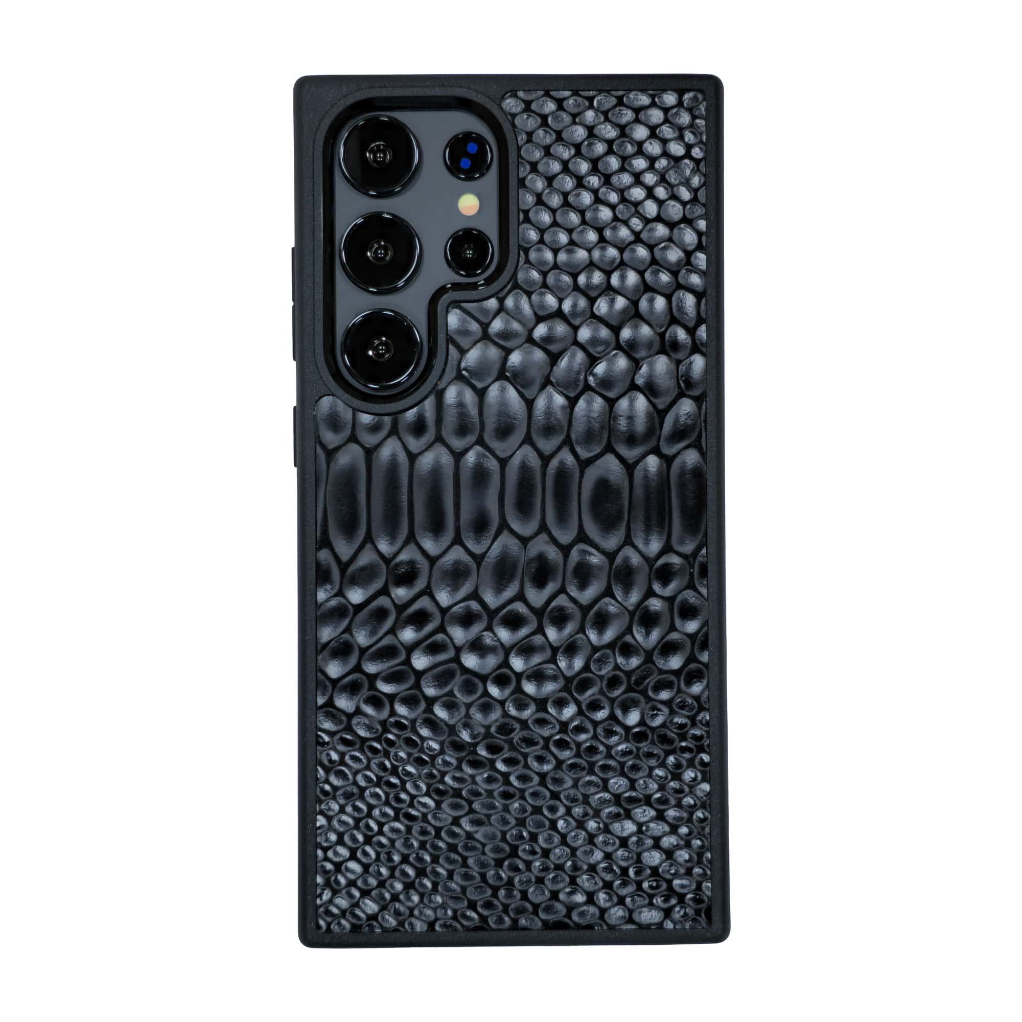 Samsung-Galaxy-S26-Ultra-phone-case-PL16 قاب چرمی سامسونگ Galaxy S26 Ultra مگ سیف چرم طبیعی رنگ مشکی چرم پیری کد PL16
