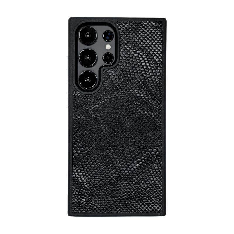 قاب چرمی سامسونگ Galaxy S26 Ultra مگ سیف چرم طبیعی رنگ مشکی چرم پیری کد PL24