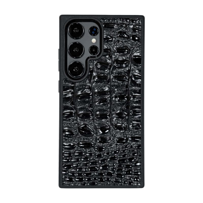 قاب چرمی سامسونگ Galaxy S26 Ultra مگ سیف چرم طبیعی رنگ مشکی چرم پیری کد PL32