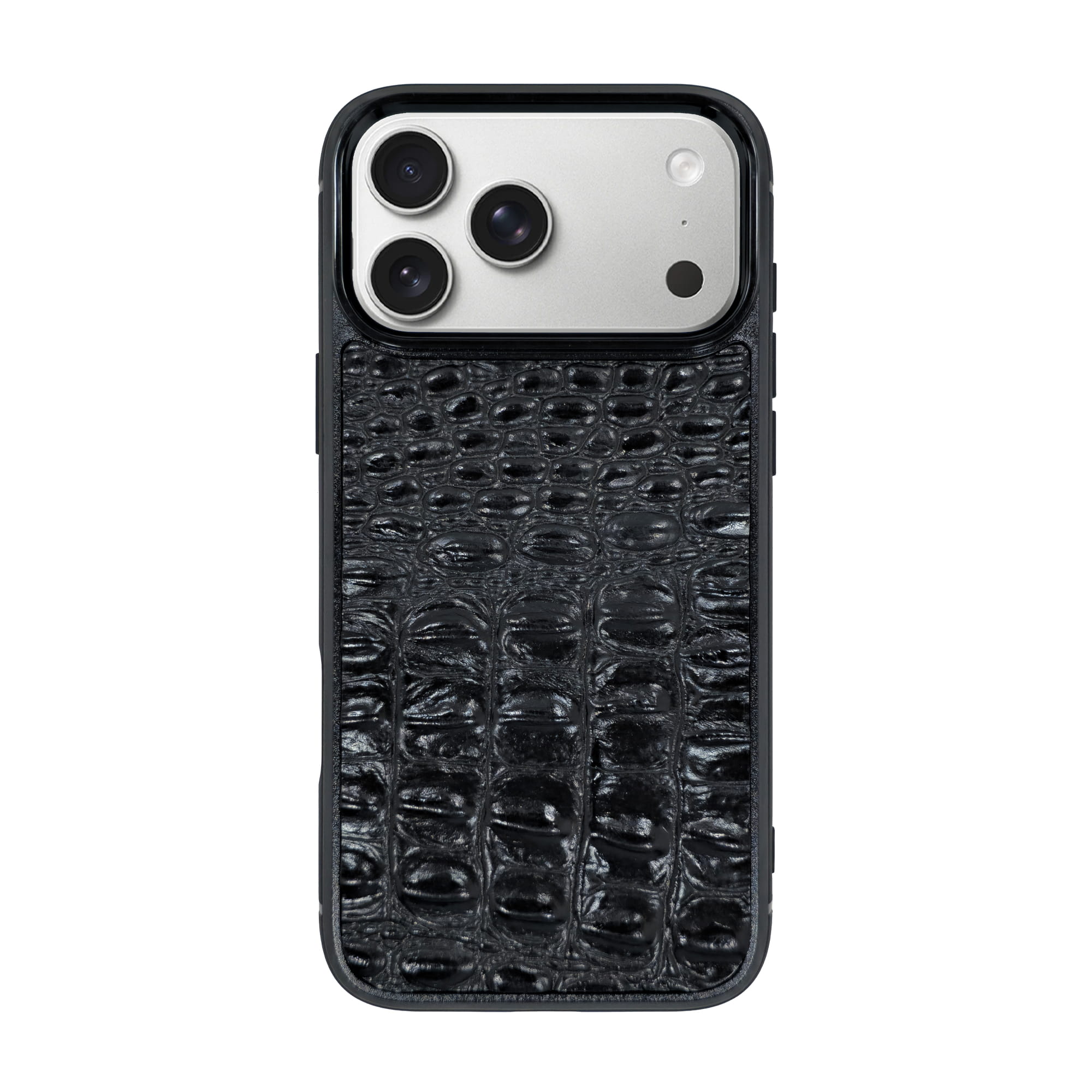 iPhone-17-Pro-Max-phone-case-code-PL32-1 قاب چرمی آیفون 17 پرو مکس مگ سیف چرم طبیعی رنگ مشکی چرم پیری کد PL32