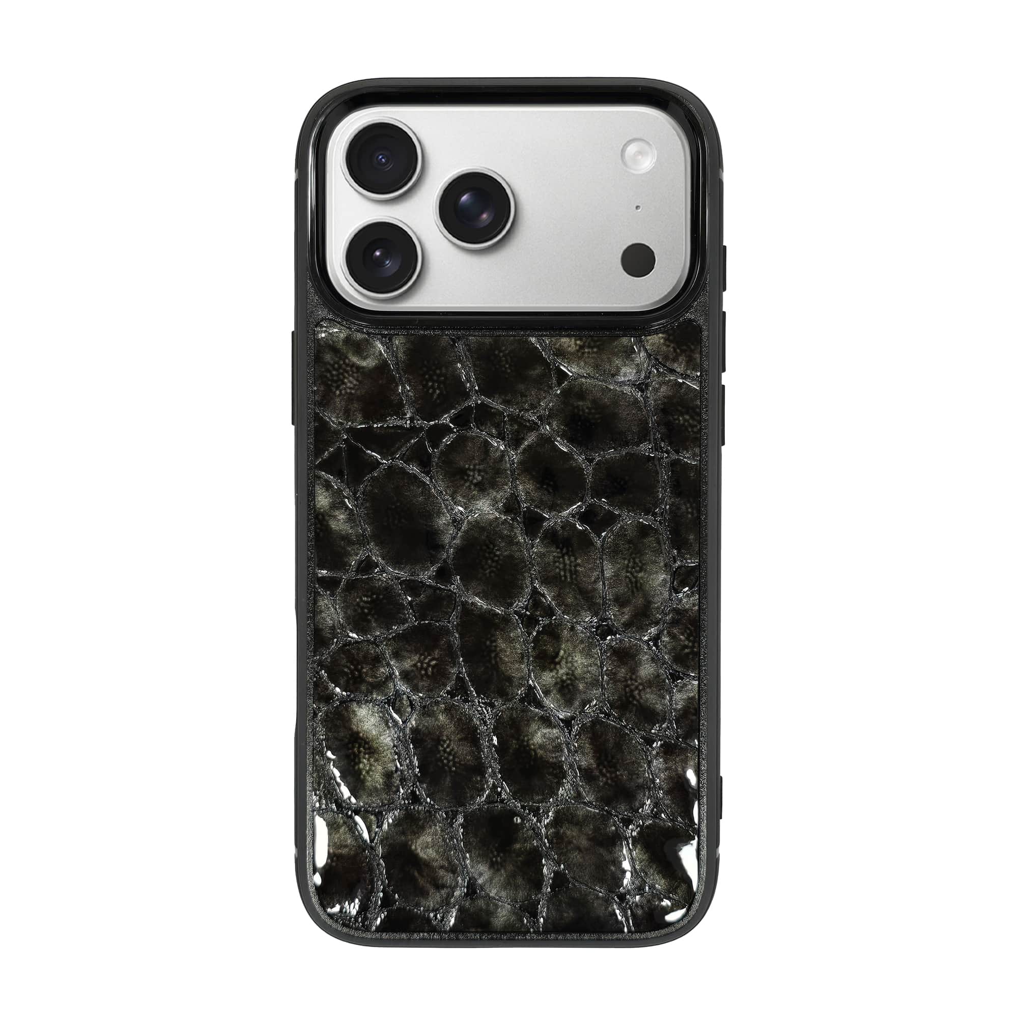 iPhone-17-Pro-phone-case-code-PL19-1-min قاب چرمی آیفون 17 پرو چرم طبیعی رنگ طوسی چرم پیری کد PL19