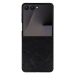 قاب چرمی سامسونگ Galaxy Z Flip 7 چرم طبیعی رنگ مشکی چرم پیری کد PL24